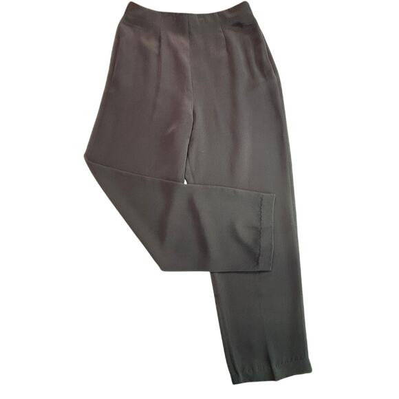 VTG Josephine Chaus 100% Silk Black Dress Pants – Size 10 (Fits Modern 6/8) - Picture 3 of 12